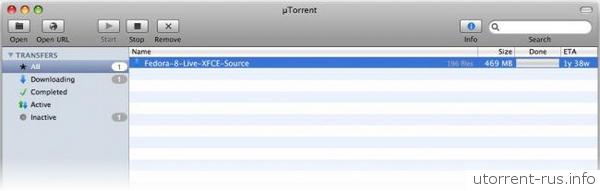 uTorrent для Mac OS